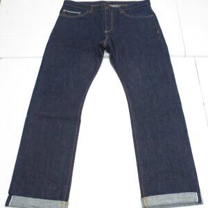 Men's Parke New York Raw Selvedge Blue Stretch Jeans size 34x32